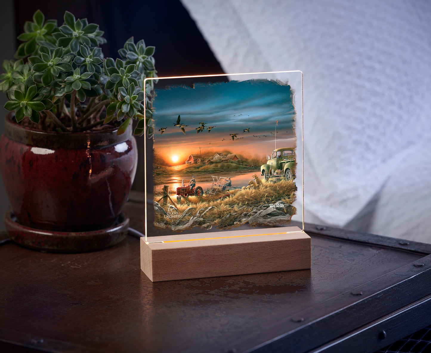 Patiently Waiting Acrylic Night Light - Official Ducks Unlimited Art