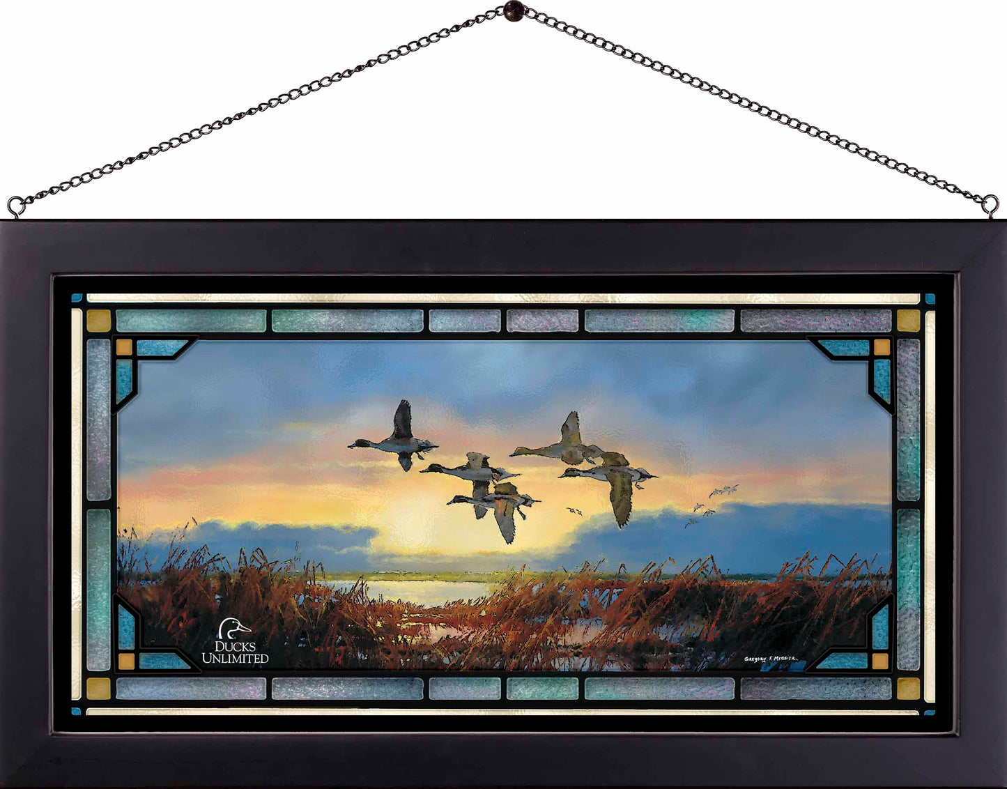 Dawn Patrol Pintails Stained Glass Art - Official Ducks Unlimited Art