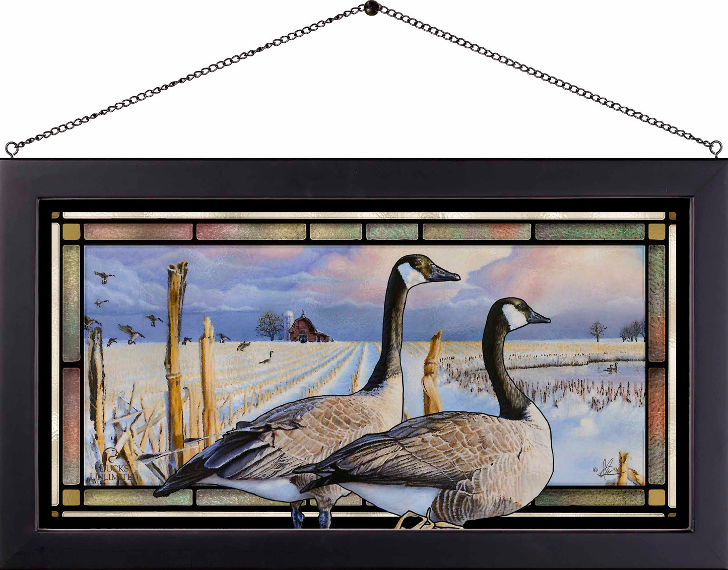 Canada Geese Stained Glass Art - Official Ducks Unlimited Art