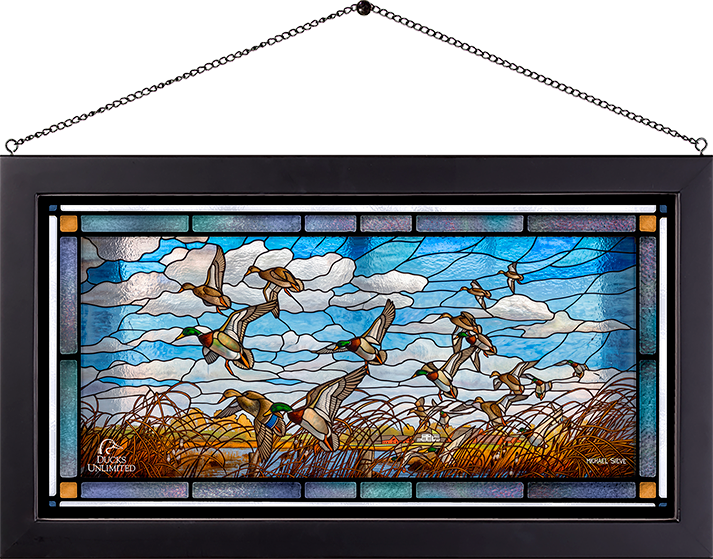 Vic's Pond - Stained Glass Art - Official Ducks Unlimited Art