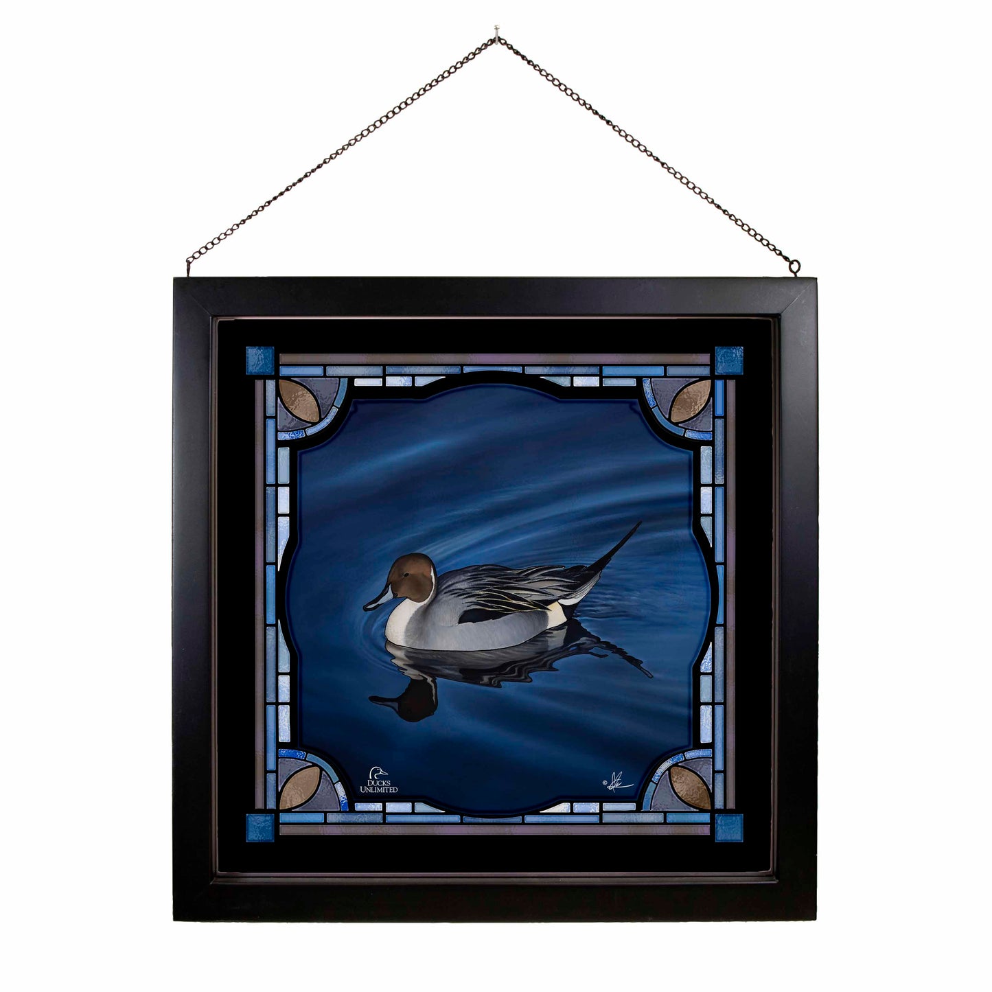 Calm Blue Water Stained Glass Art - Official Ducks Unlimited Art