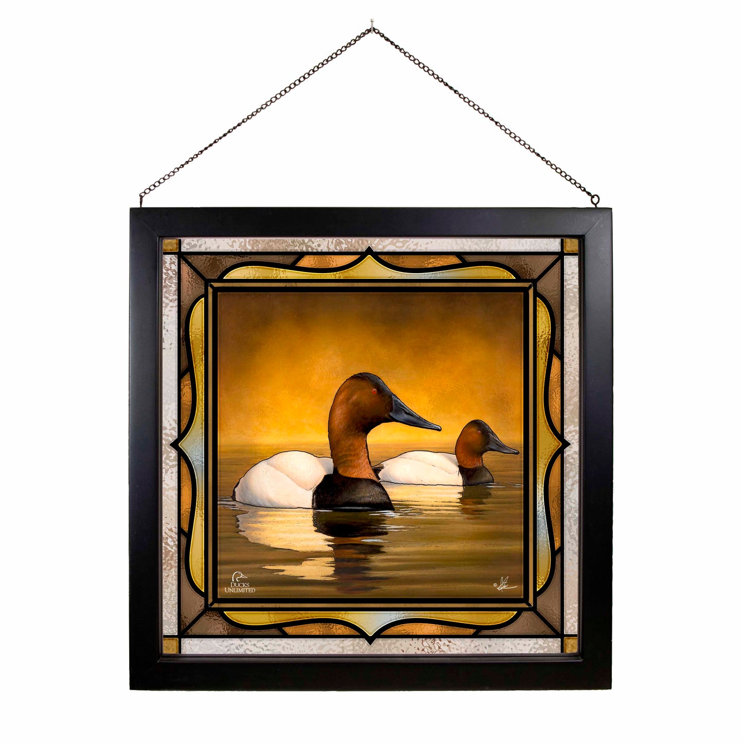 Canvas Back Stained Glass Art - Official Ducks Unlimited Art