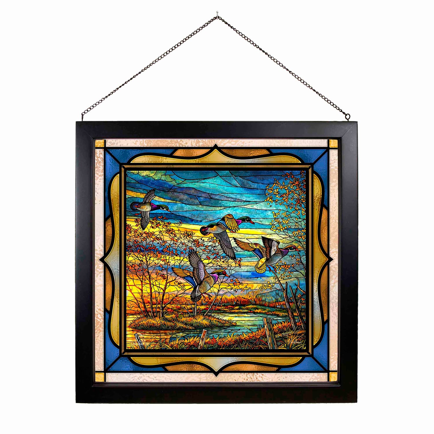 Autumn Splendor Stained Glass Art - Official Ducks Unlimited Art