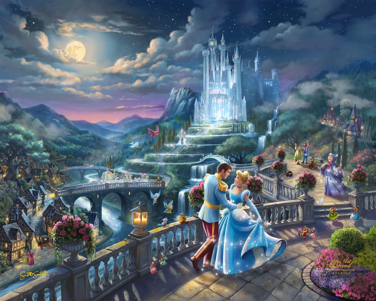 Disney's Cinderella - Midnight Stroll - 8" x 10" Gallery Wrapped Canvas
