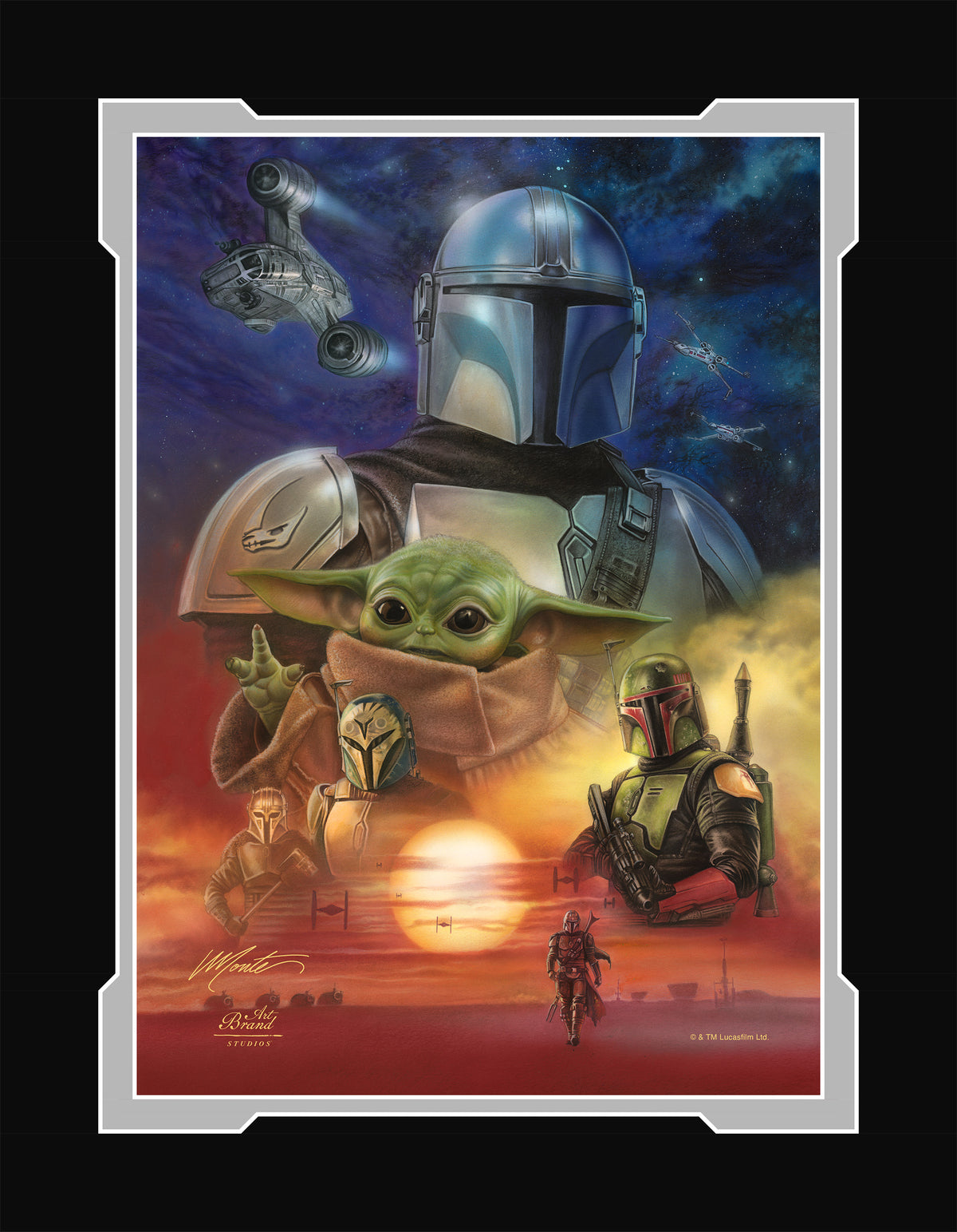The Mandalorian™ - Code of Honor - 14" x 18" Deluxe Double Color Matted Paper