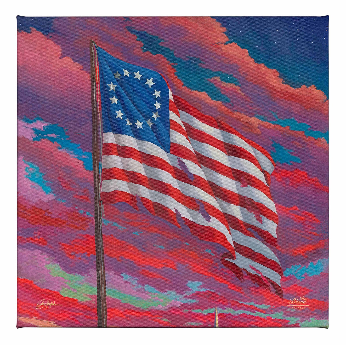 Give Me Liberty - 14" x 14" Gallery Wrapped Canvas