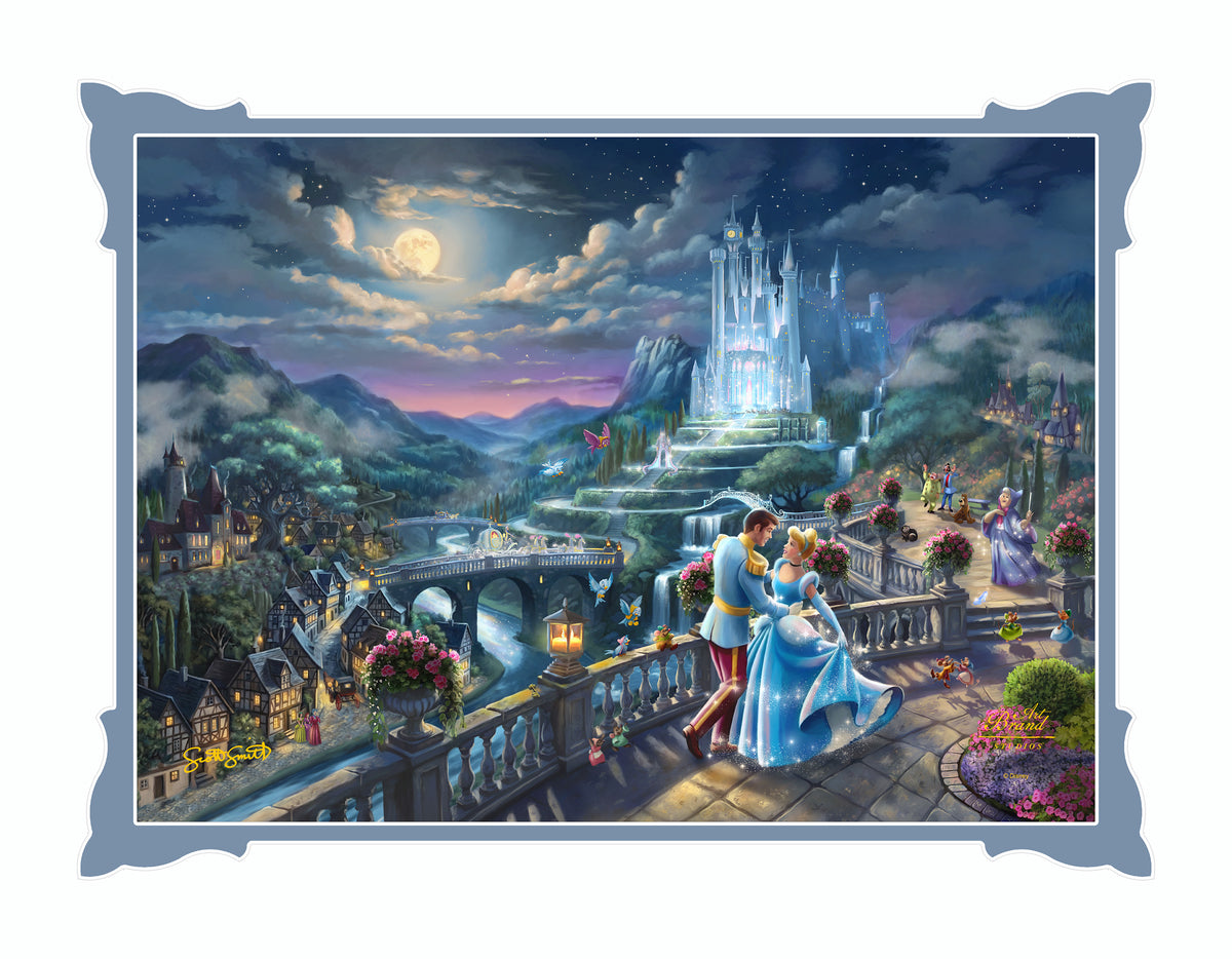 Disney's Cinderella - Midnight Stroll - 14" x 18" Deluxe Double Color Matted Paper