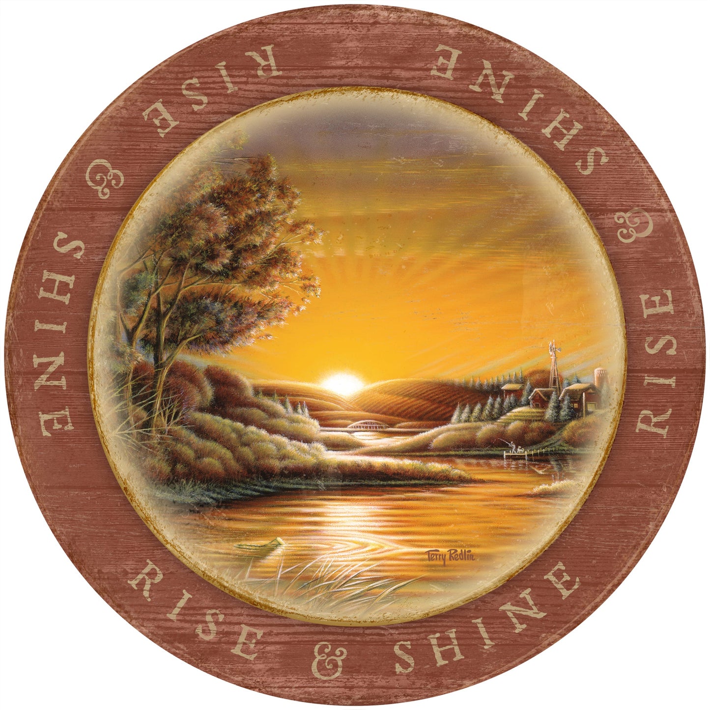 Basic Training - 12.5" Round Wood Sign