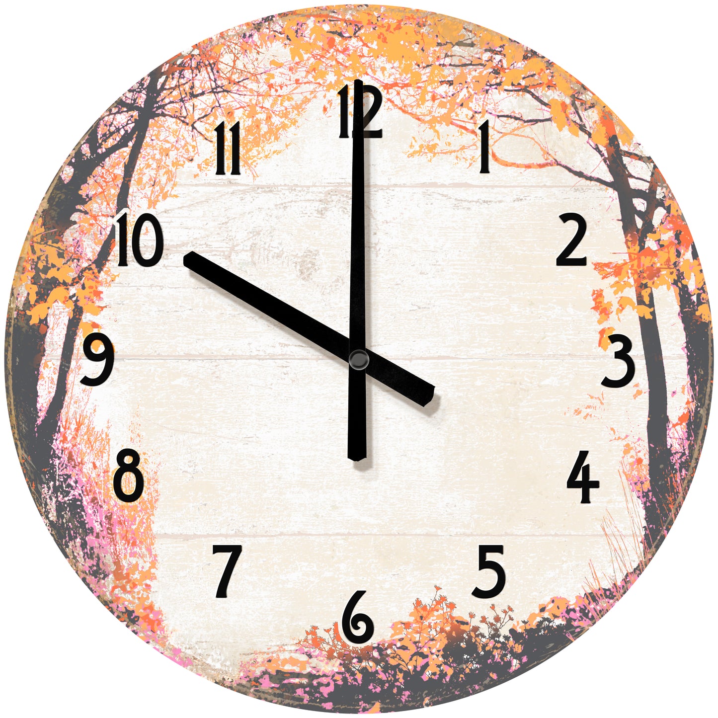 Trees (Colored) - 21" Round Clock