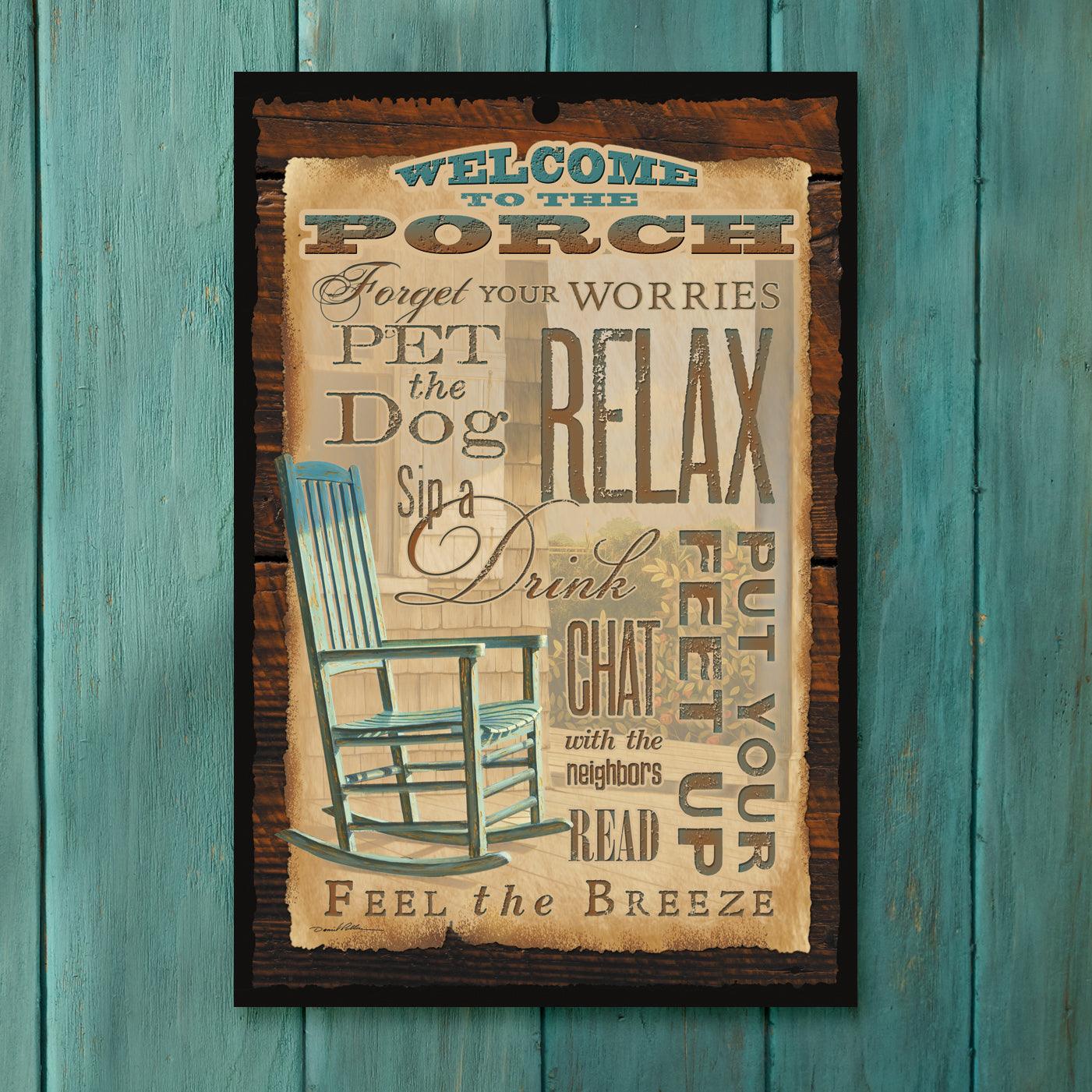 Welcome to the Porch - 8" x 12" Wood Sign