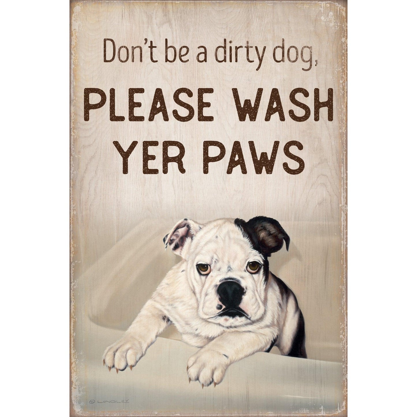 Wash Yer Paws - Dog - 12" x 18" Wood Sign