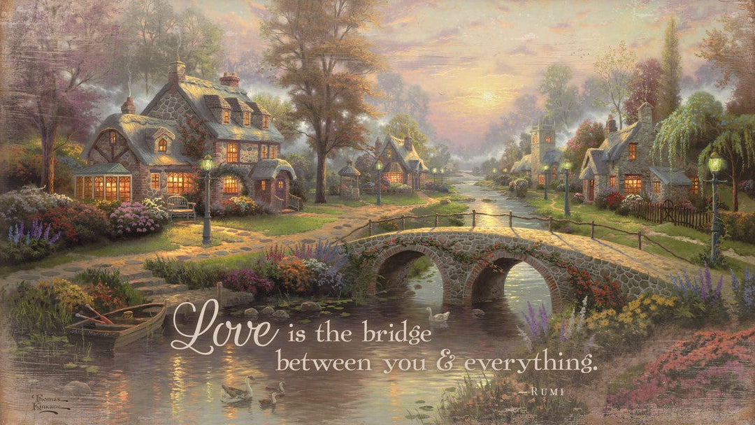 Love Bridge Between - 18" x 30" Wood Sign