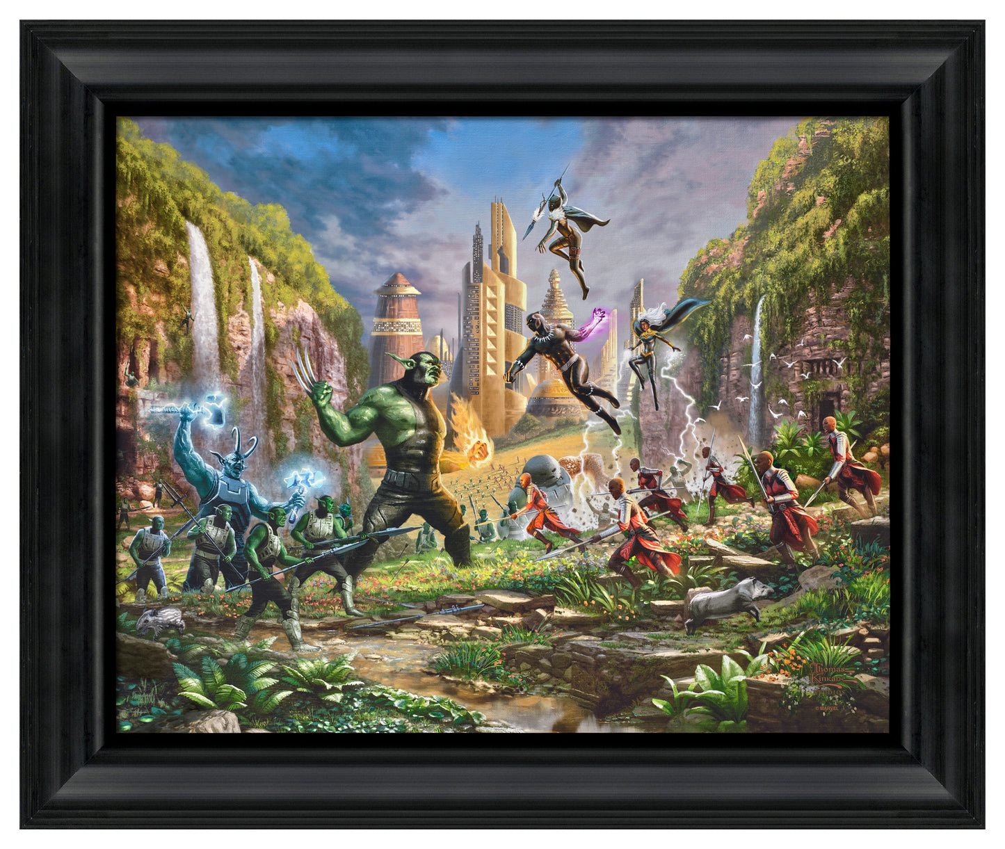 Battle for Wakanda - 16" x 20" Brushstroke Vignette