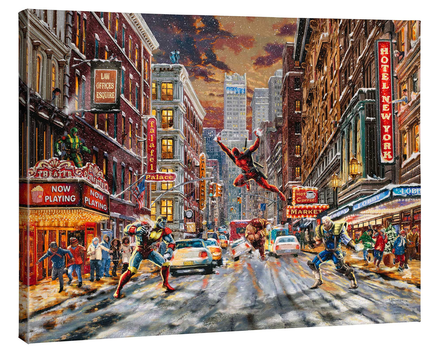Deadpool - Snow Day - 24" x 30" Gallery Wrapped Canvas