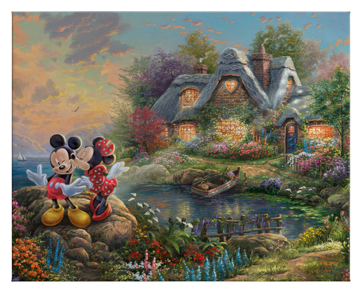 Disney Mickey and Minnie - Sweetheart Cove - 24" x 30" Gallery Wrapped Canvas