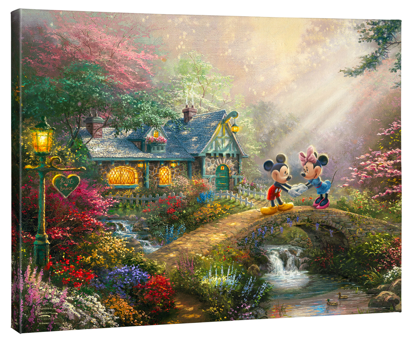 Disney Mickey and Minnie - Sweetheart Bridge - 24" x 30" Gallery Wrapped Canvas
