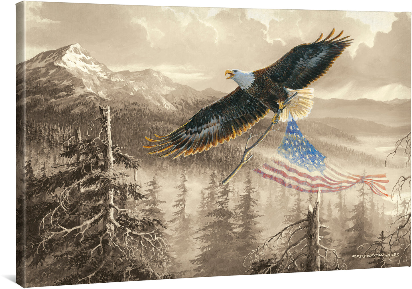 Rebuilding America - Bald Eagle - 24" x 36" Gallery Wrapped Canvas