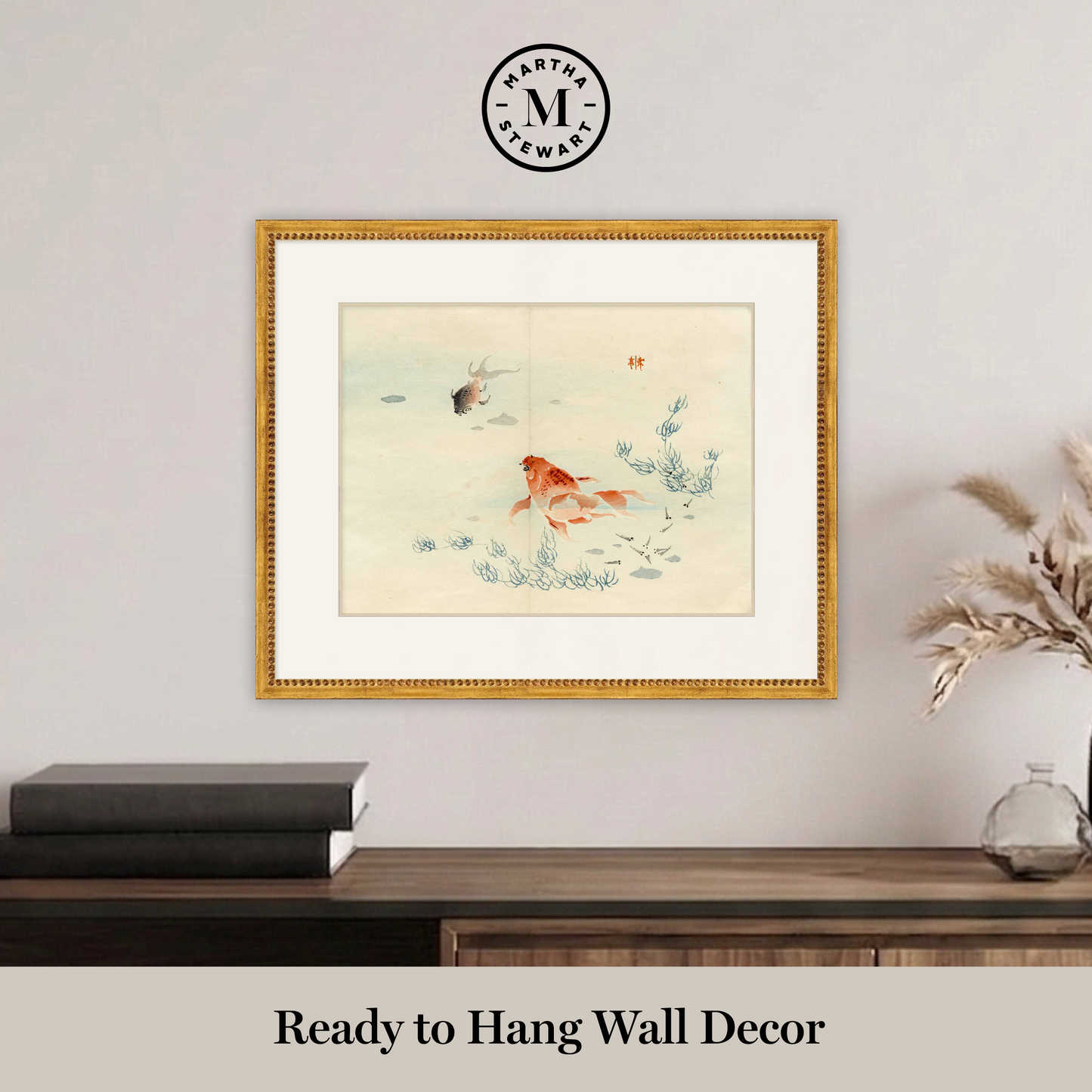 Martha Stewart Perry Street | Modern Still Life: Goldfish Composition | Framed Contemporary Art