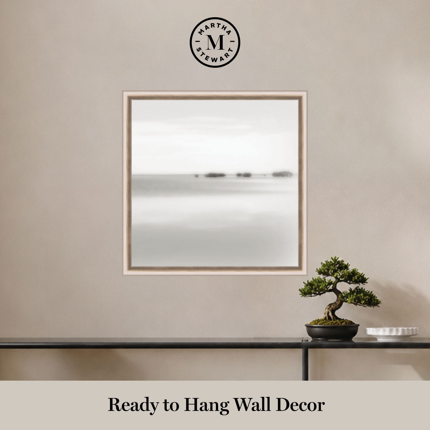 Martha Stewart Perry Street | Modern Abstract: Horizon Study | Framed Contemporary Minimalist Wall Art