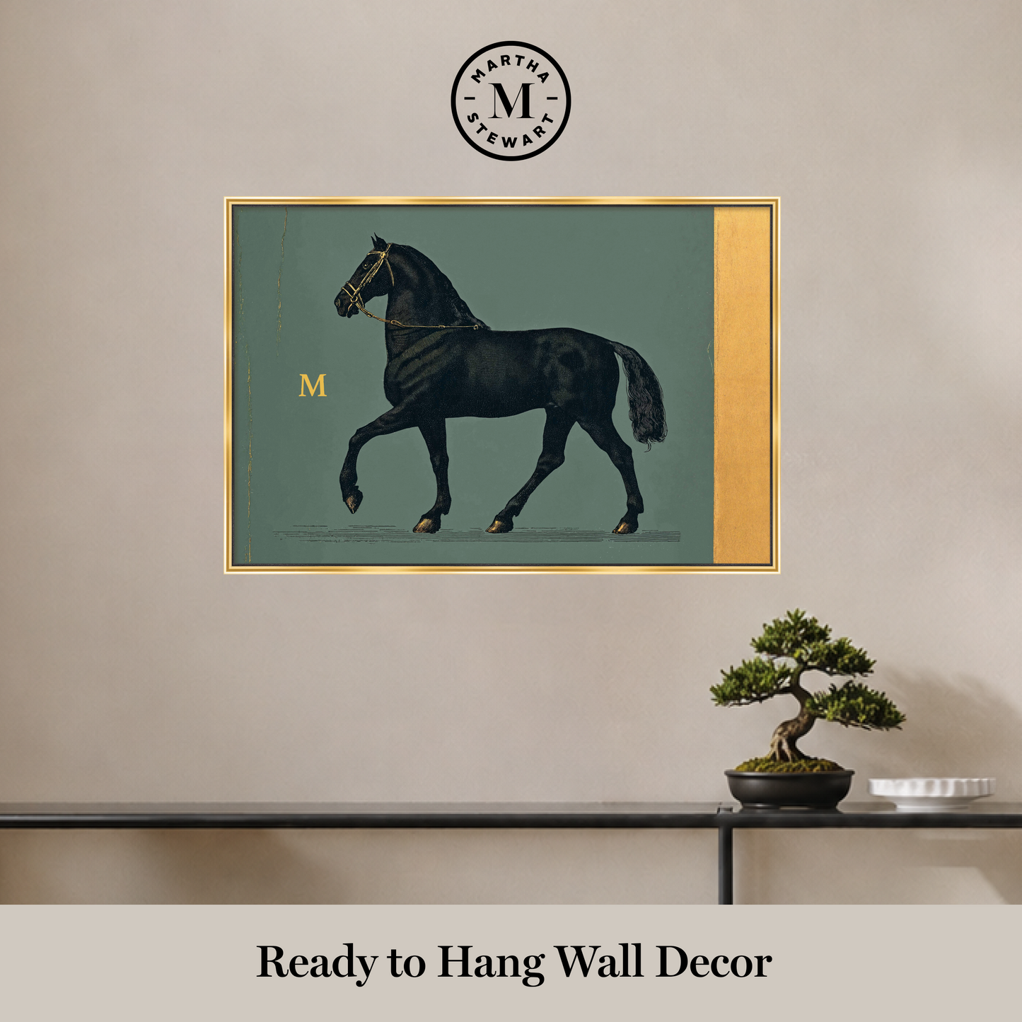 Martha Stewart Perry Street | Modern Equine Portrait | Framed Contemporary Horse Wall Art