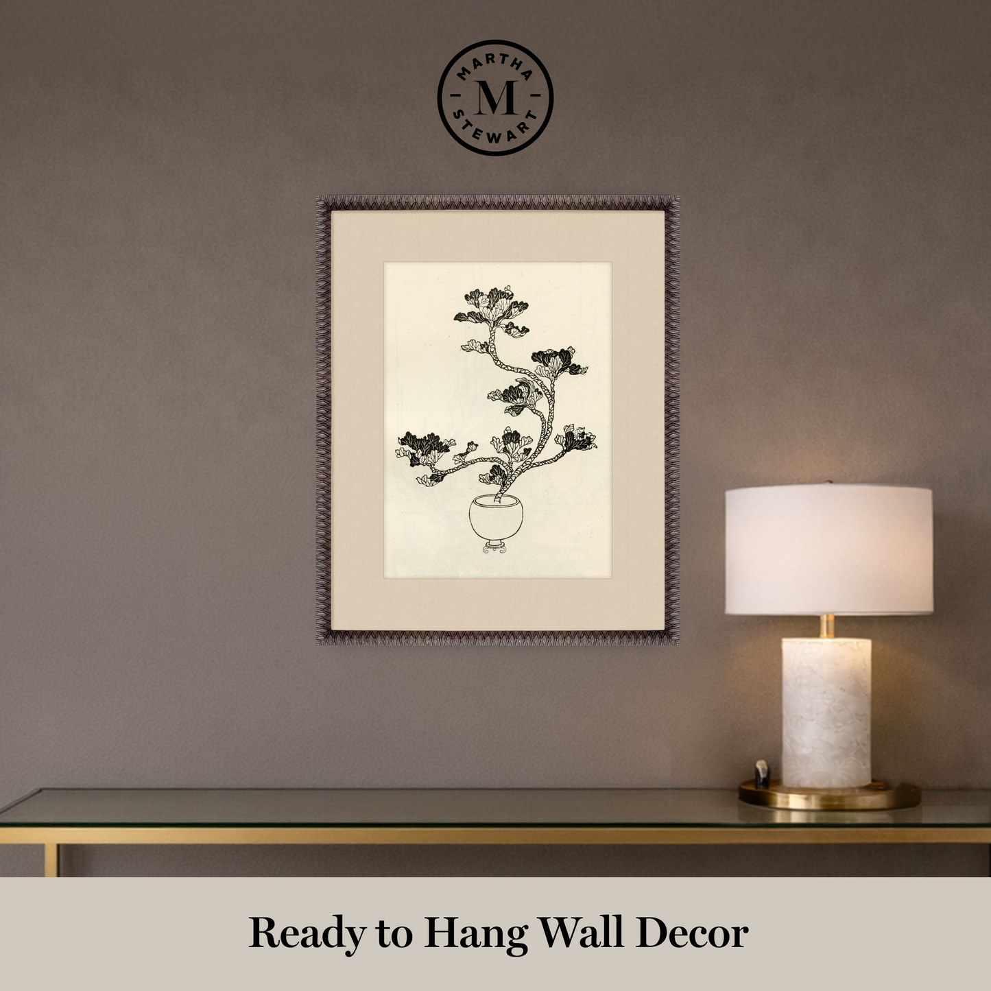 Martha Stewart Perry Street | Modern Botanical: Vessel Study II | Framed Contemporary Botanical Art