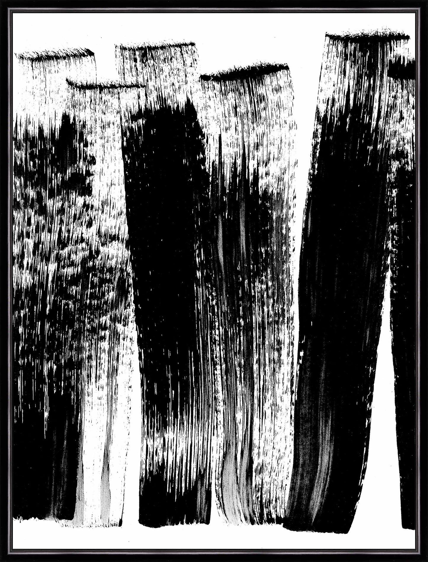 Martha Stewart Perry Street | Modern Abstract: Brush Study II | Framed Contemporary Monochrome Art