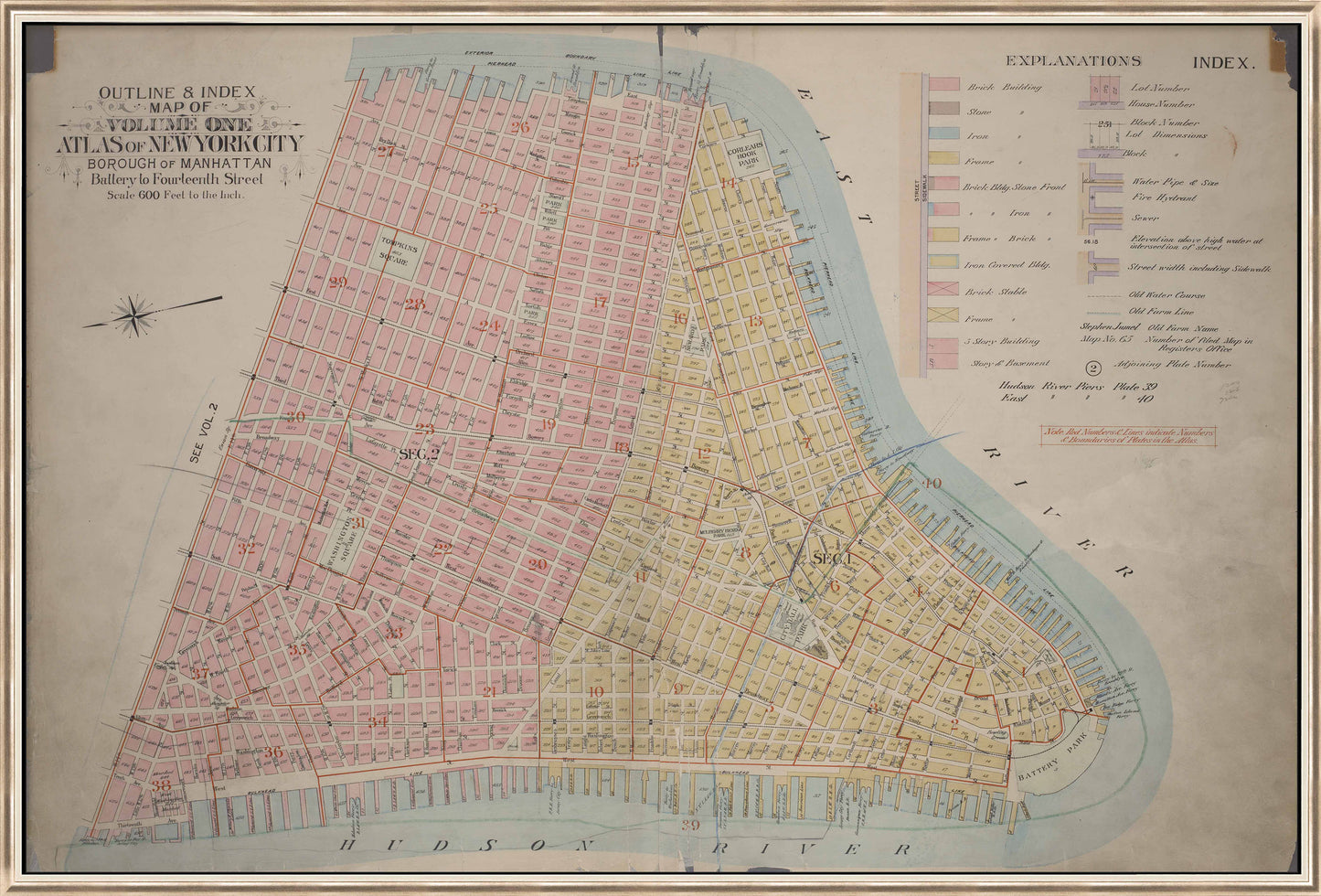 Martha Stewart Perry Street | Urban Map: District Grid Study | Framed Contemporary Map Art