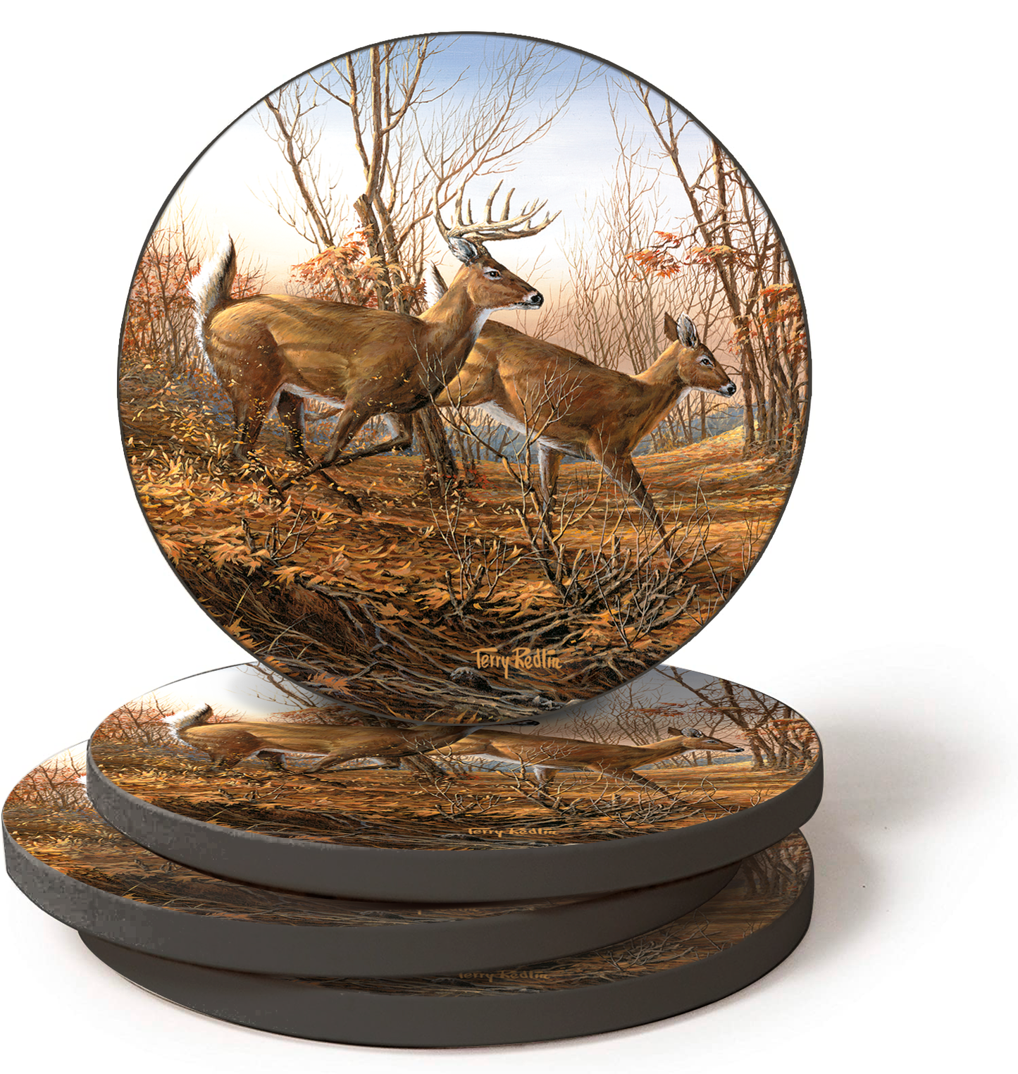 AUTUMN RUN COASTERS SET OF 4