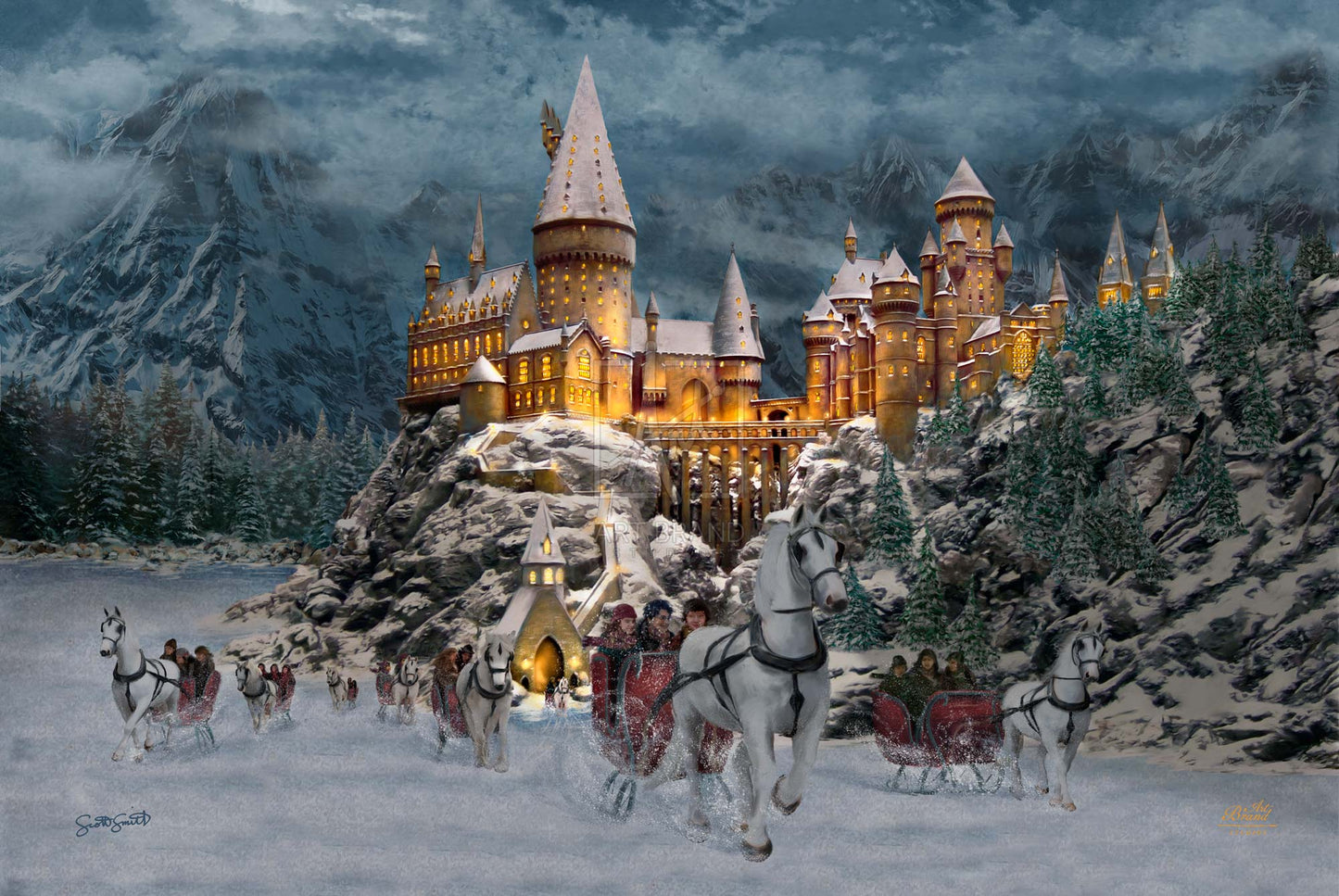 Hogwarts™ Castle in Winter - Limited Edition Canvas