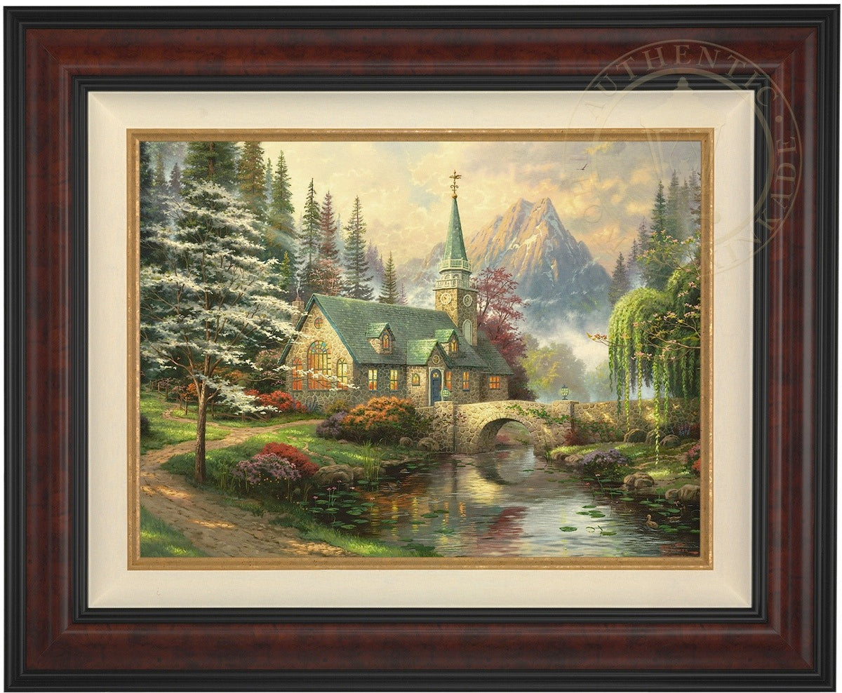 *RARE* Dogwood Chapel Canvas Burl 30" x 40" #3