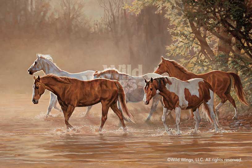 Misty River - 24" x 36" Framed Gallery Canvas