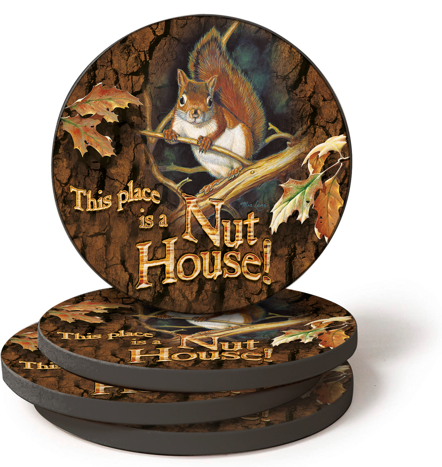 NUT HOUSE SQRL COASTER S/4: LANE; Legacy Number: 4209101074