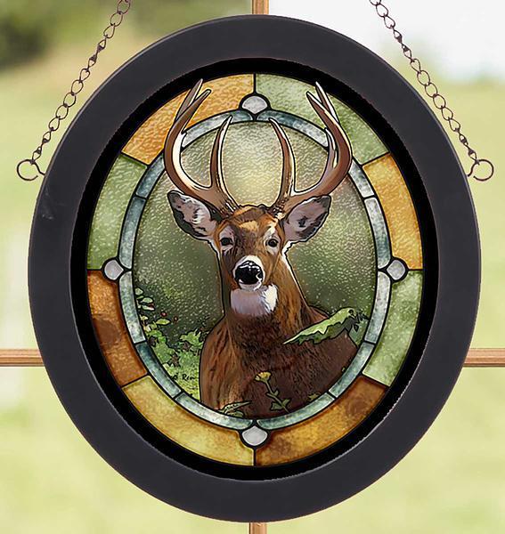 Whitetail Deer - 9" x 8" Stained Glass Art