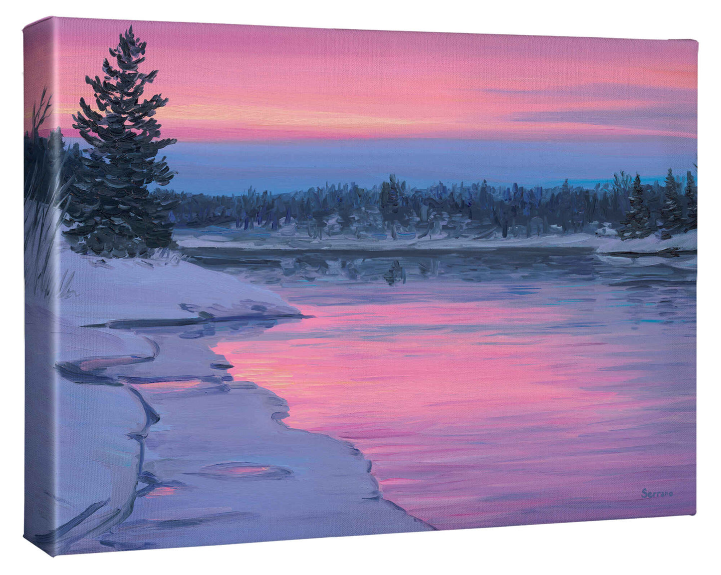 Winter River - Gallery Wrapped Canvas