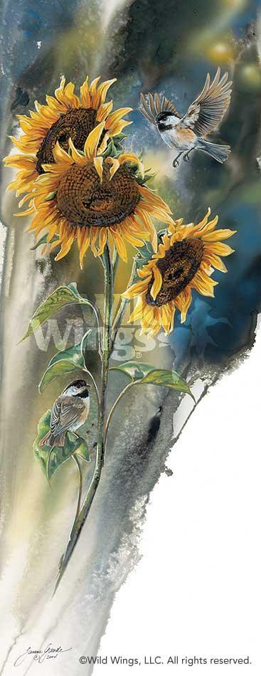 Golden Sun—Chickadee - 22" x 8.5" Artist Proof Print by Art Brand Studios