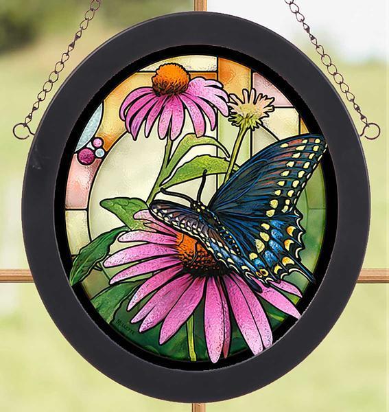 Black Swallowtail - Butterfly Stained Glass Art - Wild Wings