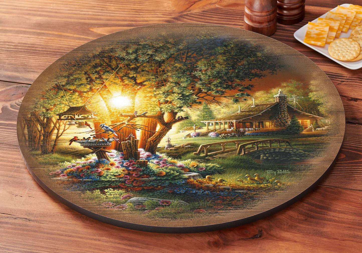 The Colors of Spring Lazy Susan Turntable - Wild Wings