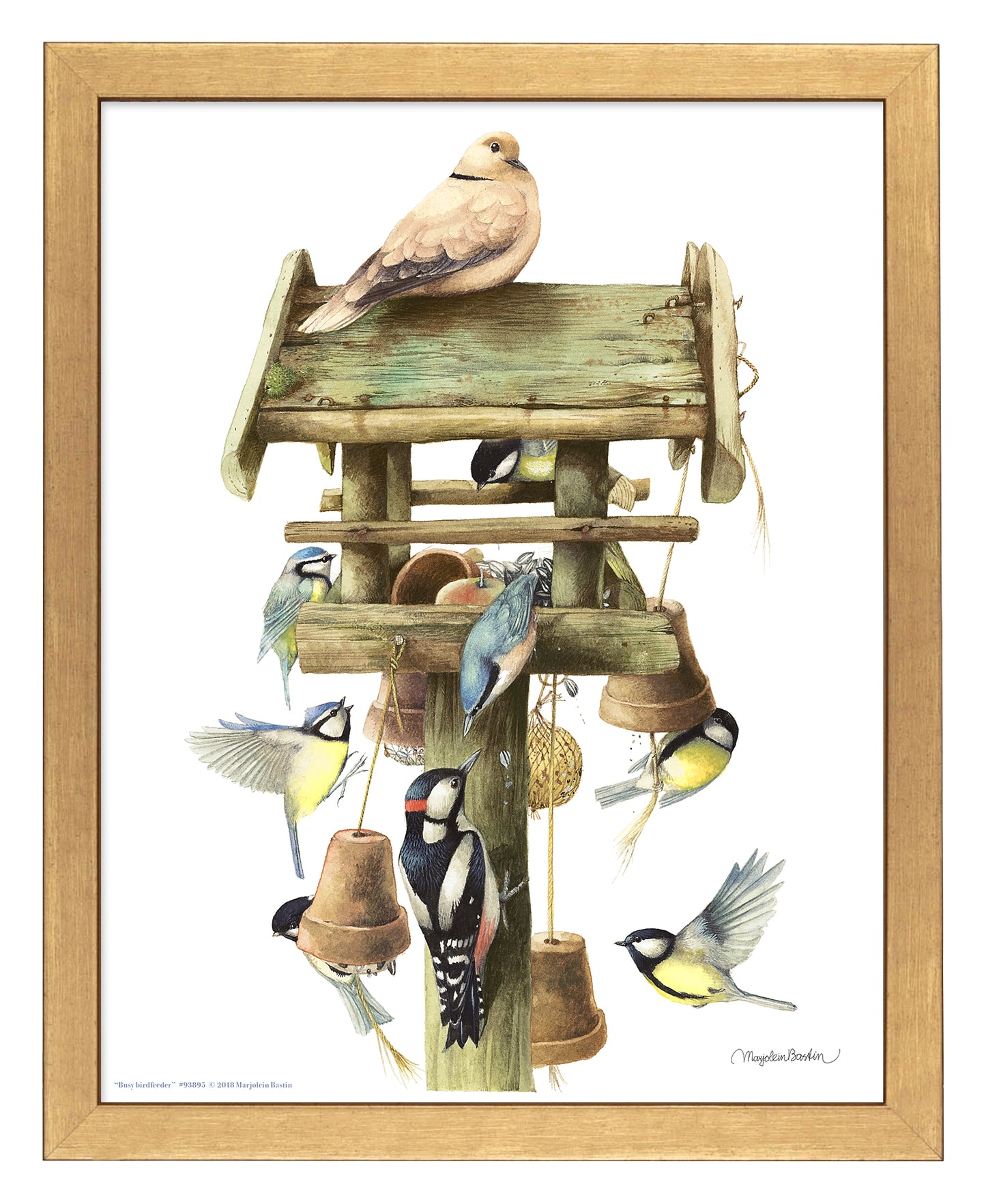Busy Birdfeeder - Art Prints