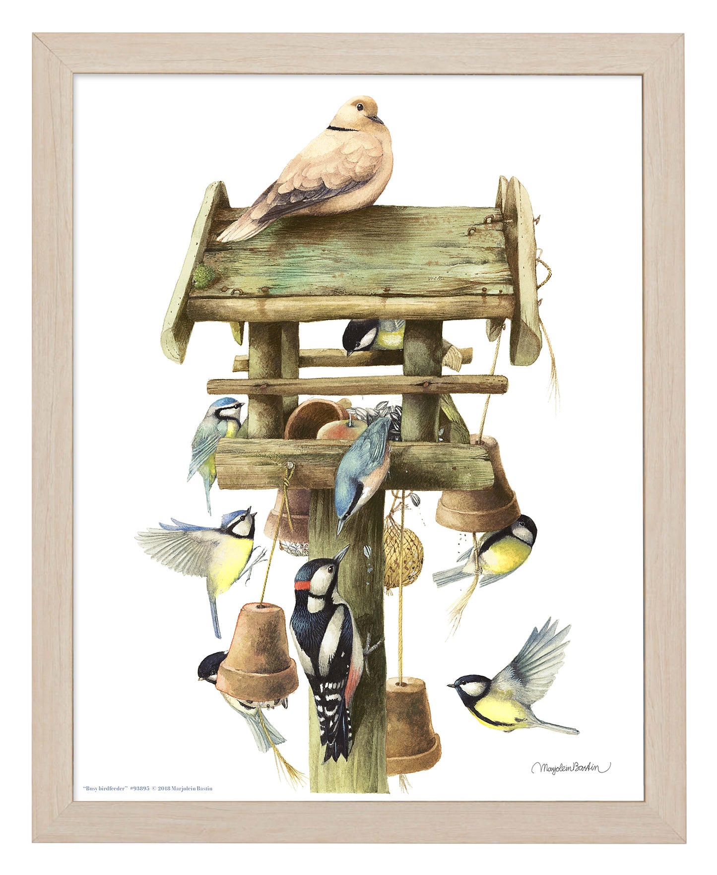 Busy Birdfeeder - Art Prints