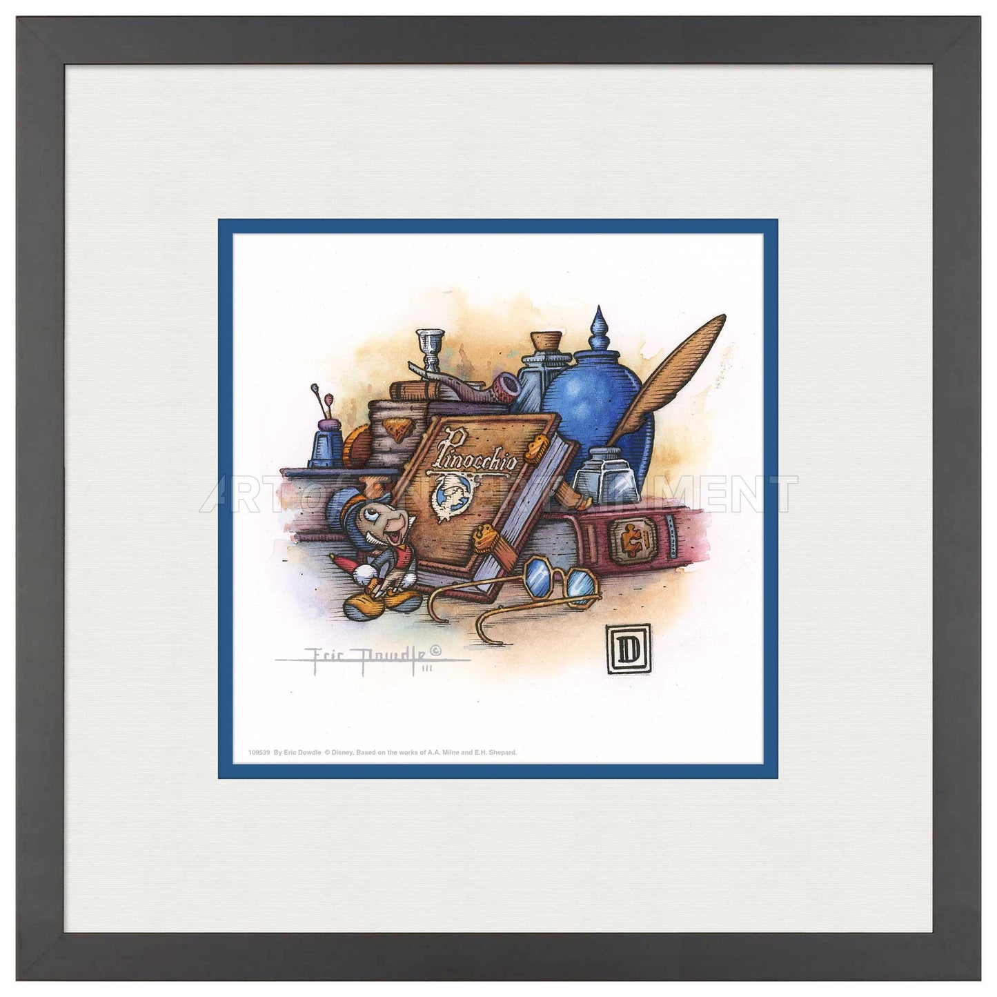 Jiminy Cricket Tells All - 15" x 15" Framed Paper Print - Art Of Entertainment