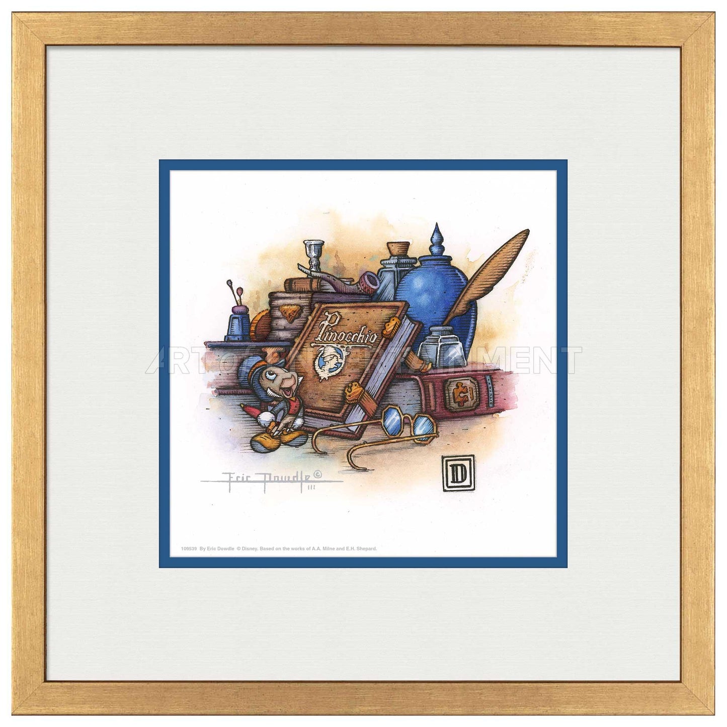 Jiminy Cricket Tells All - 15" x 15" Framed Paper Print - Art Of Entertainment