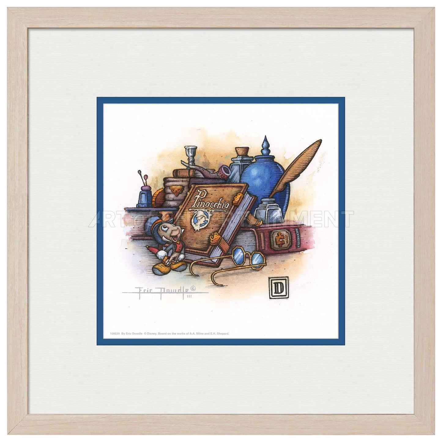 Jiminy Cricket Tells All - 15" x 15" Framed Paper Print - Art Of Entertainment