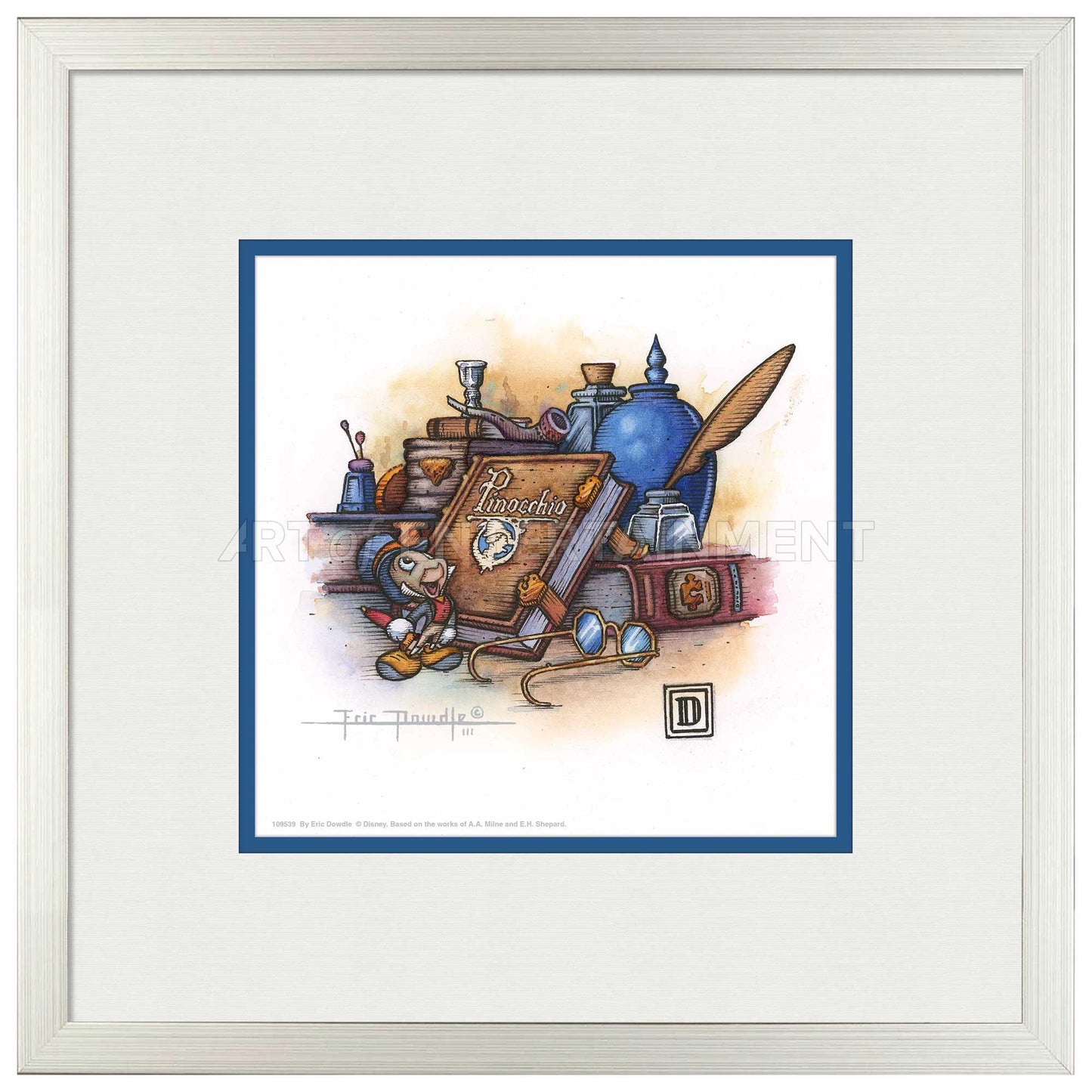 Jiminy Cricket Tells All - 15" x 15" Framed Paper Print - Art Of Entertainment