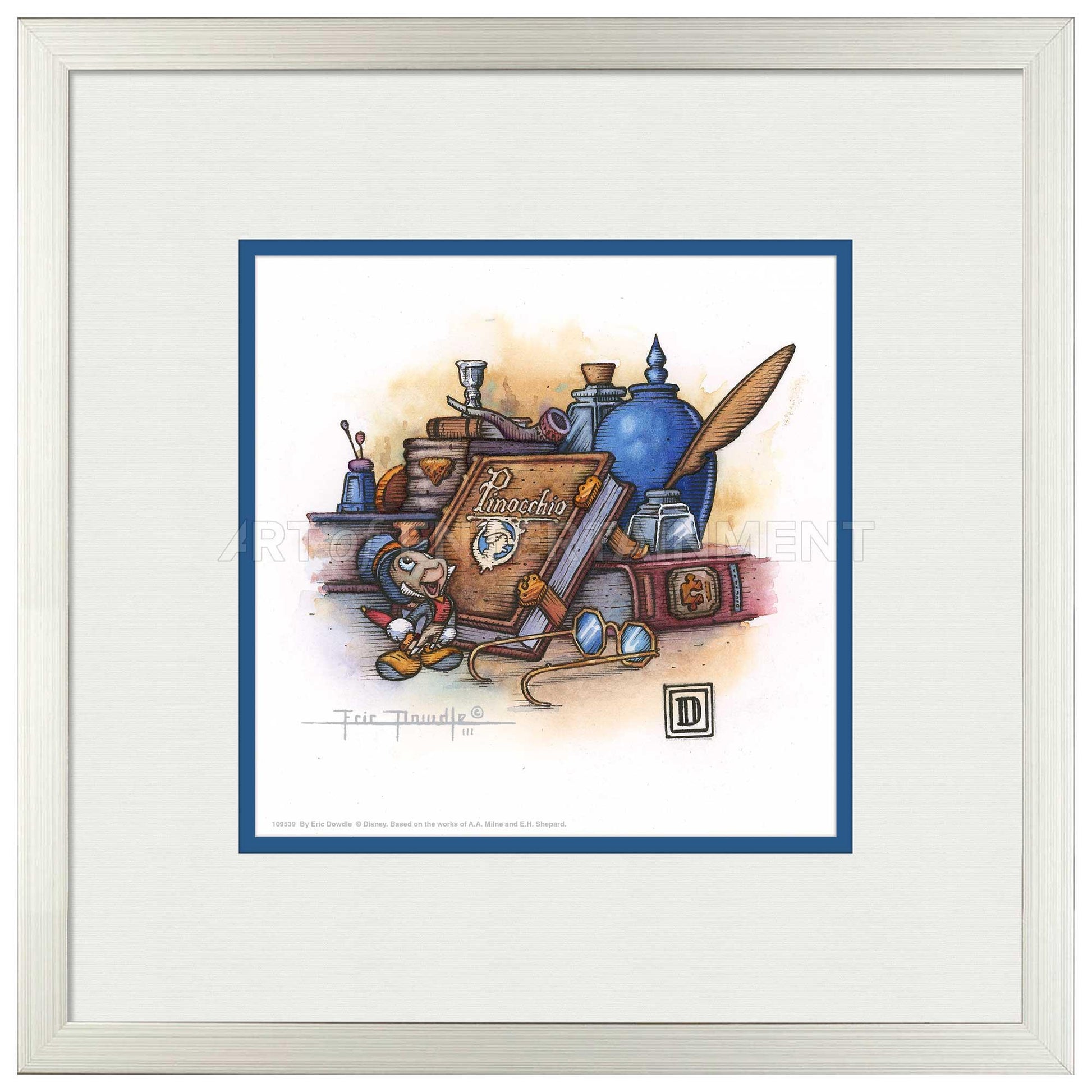 Jiminy Cricket Tells All - 15" x 15" Framed Paper Print - Art Of Entertainment