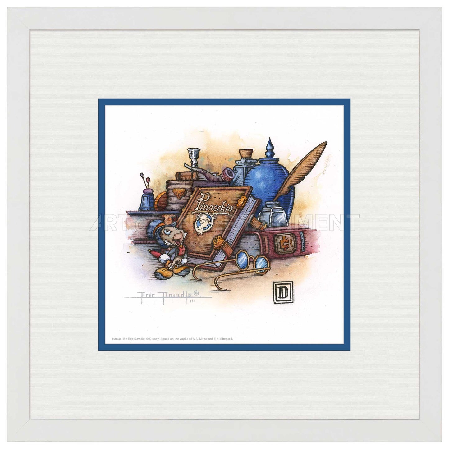 Jiminy Cricket Tells All - 15" x 15" Framed Paper Print - Art Of Entertainment