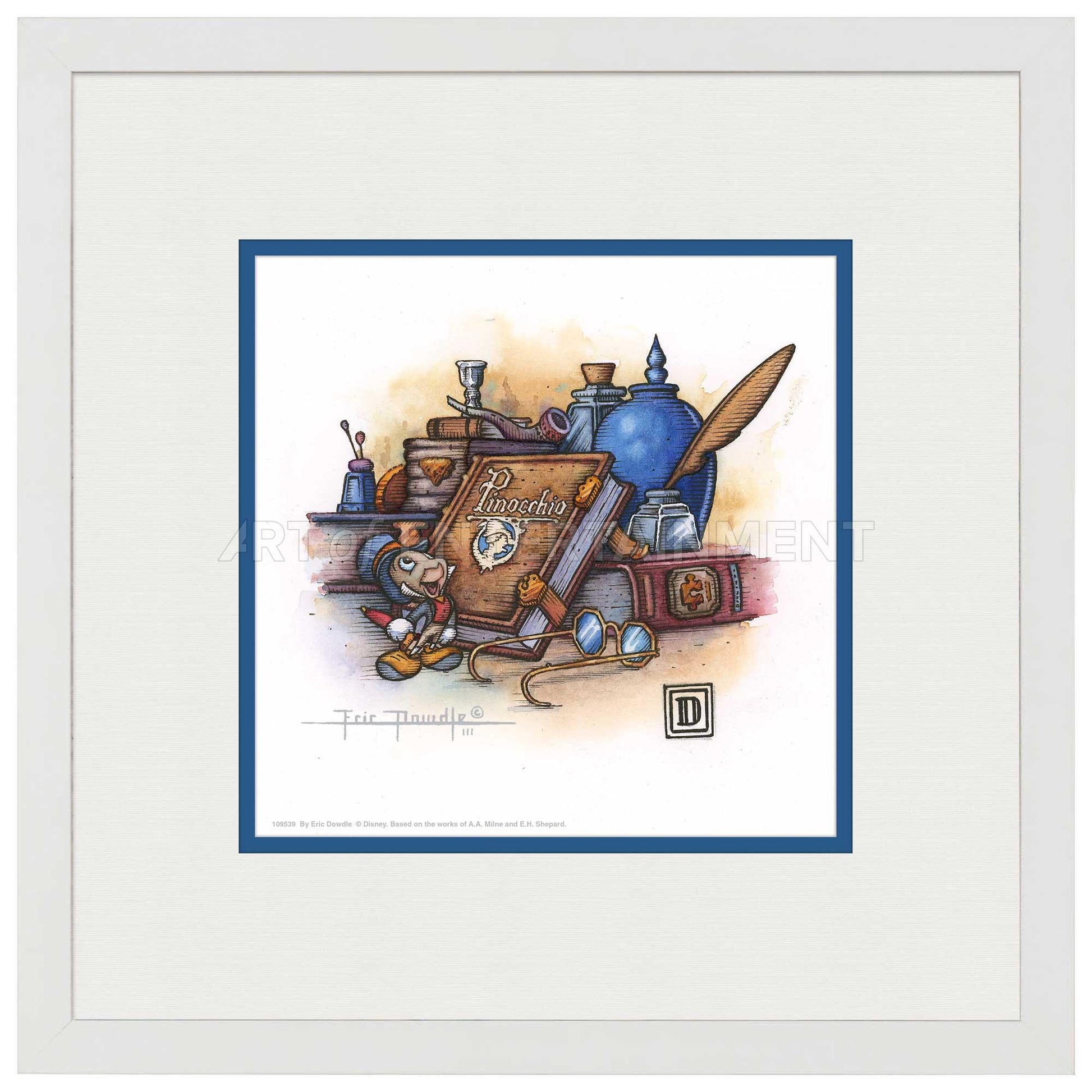 Jiminy Cricket Tells All - 15" x 15" Framed Paper Print - Art Of Entertainment