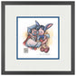 Pinocchio and Geppetto Hug - 15" x 15" Framed Paper Print - Art Of Entertainment