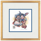 Pinocchio and Geppetto Hug - 15" x 15" Framed Paper Print - Art Of Entertainment