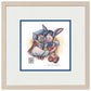 Pinocchio and Geppetto Hug - 15" x 15" Framed Paper Print - Art Of Entertainment