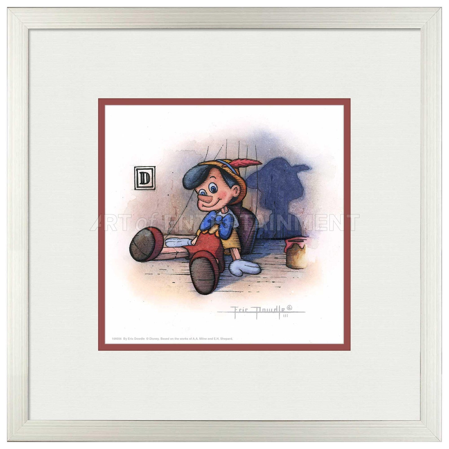 Pinocchio Marionette - 15" x 15" Framed Paper Print - Art Of Entertainment